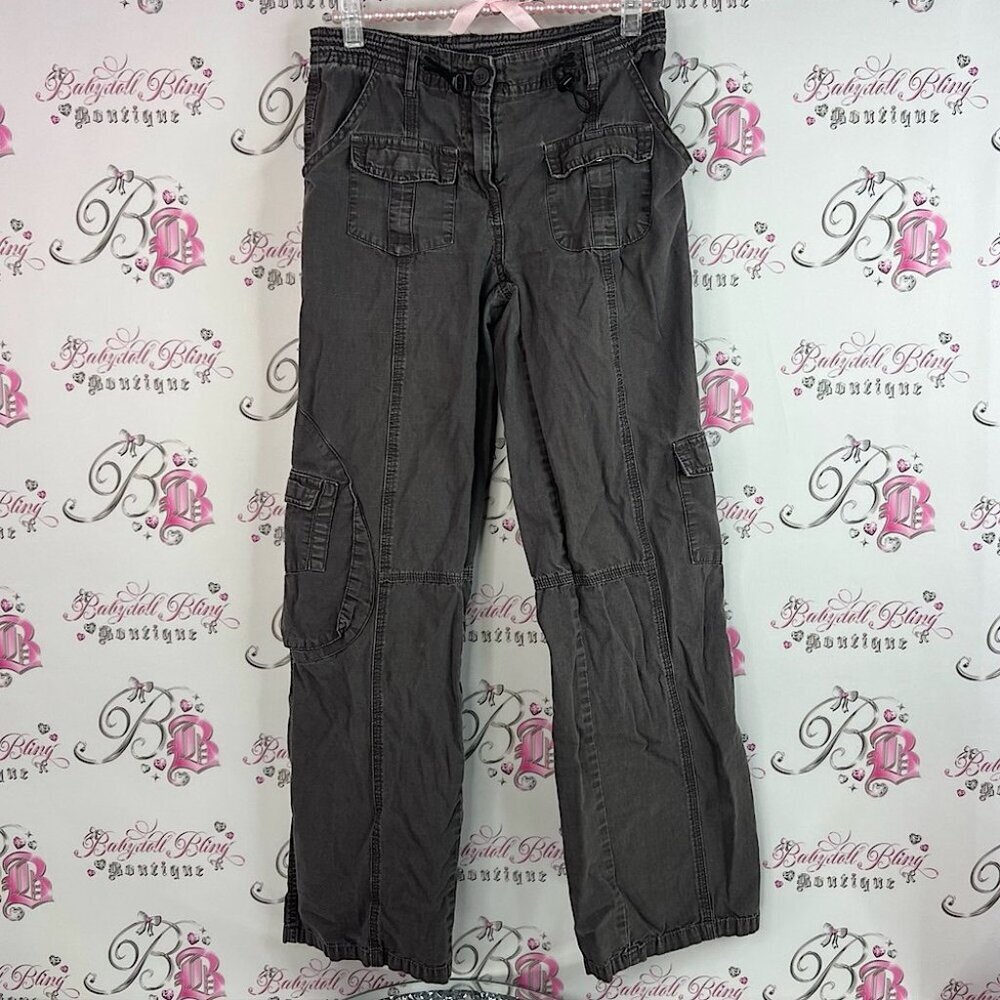 Brandy Melville pants cargos pockets military style Gray Cargo Jeans